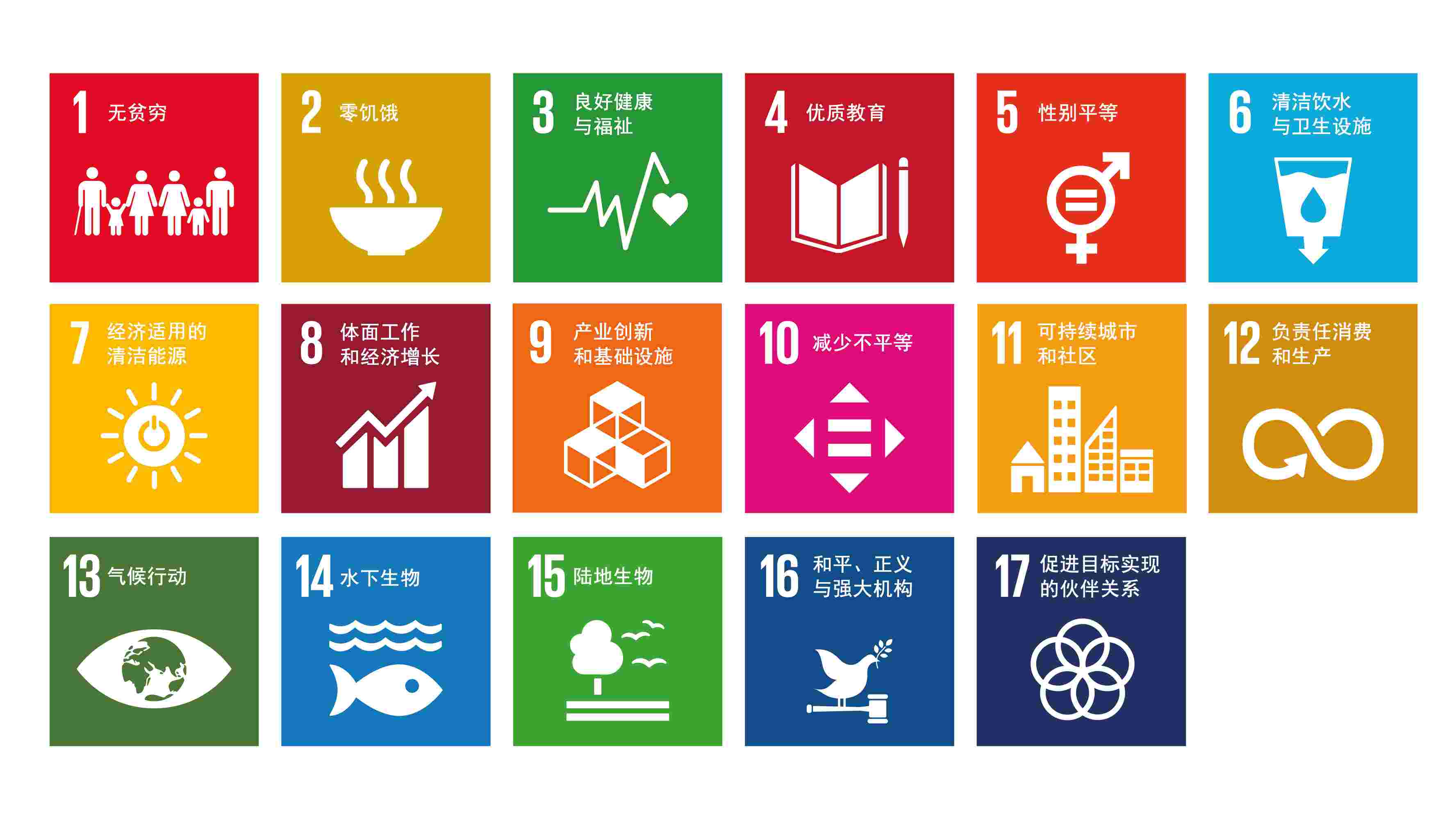 17項聯合國可持續發展目標內容